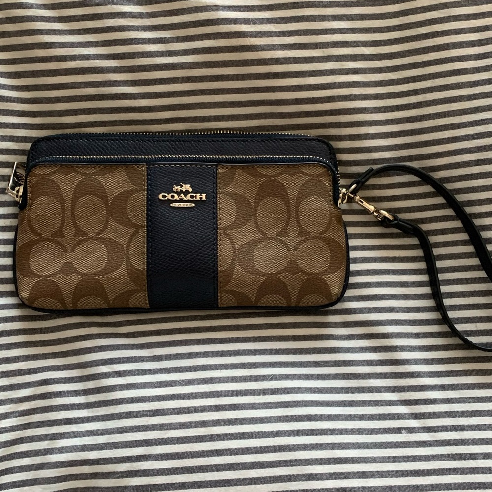 Coach wristlet -blue